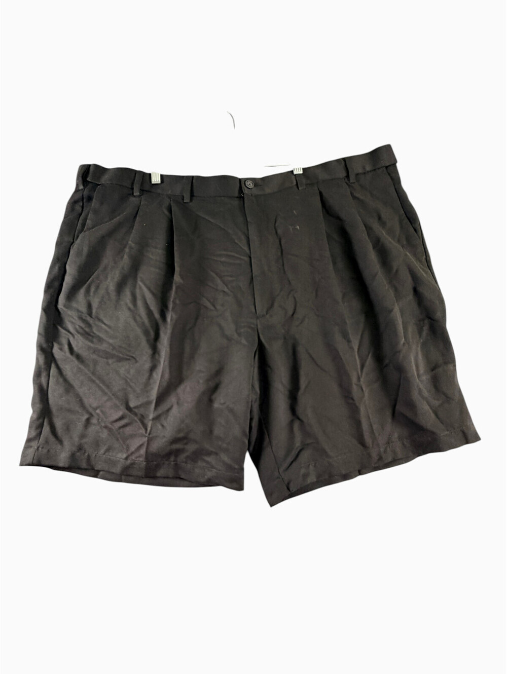 Roundtree & Yorke Men's Black Pleated Dress Shorts Size 50 Classic Casual